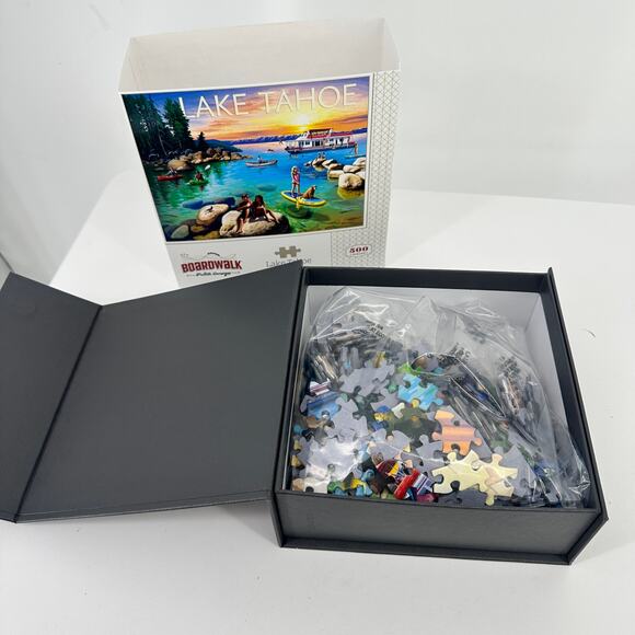 Boardwalk Lake Tahoe California 500 Piece Jigsaw Puzzle Collectible - Picture 3 of 6